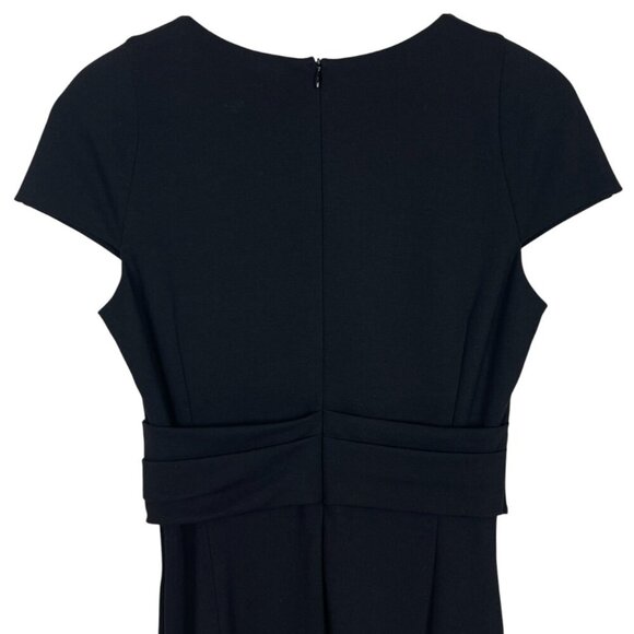 STRENESSE GABRIELLE STREHLE BLACK PLEATED V-NECK DRESS - Picture 7 of 9